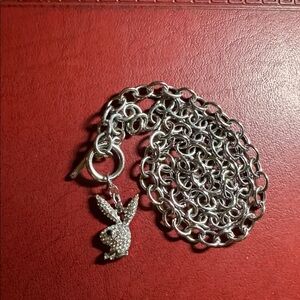 PlayBoy Bunny Silver Chain Necklace